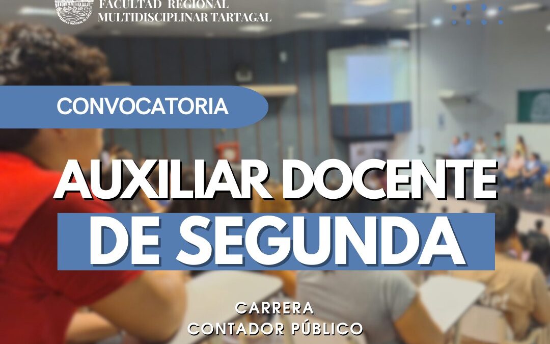 CONVOCATORIA | Alumno Auxiliar Docente de Segunda Categoría – Carrera Contador Público