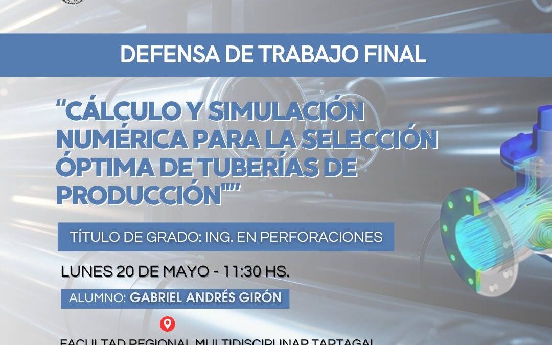 Defensa de Trabajo Final “Cálculo y Simulación Numérica para la selección óptima de tuberías de producción”