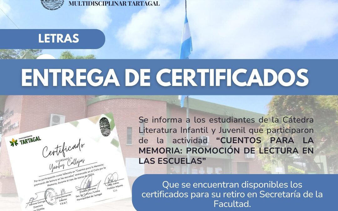 ENTREGA DE CERTIFICADOS