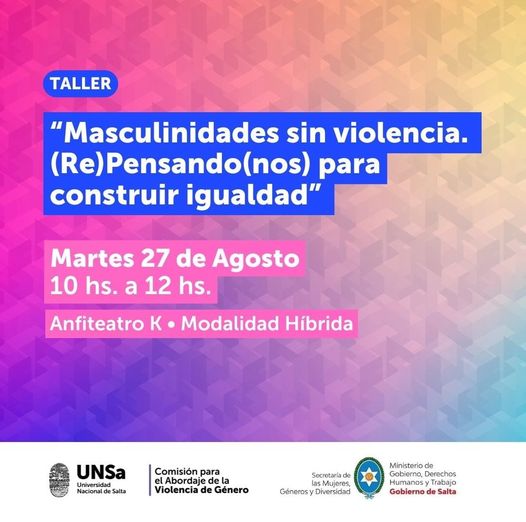 1° TALLER “MASCULINIDADES SIN VIOLENCIA”